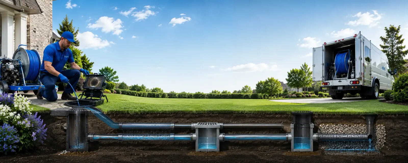 Outdoor drain cleaning information for De Smet, SD